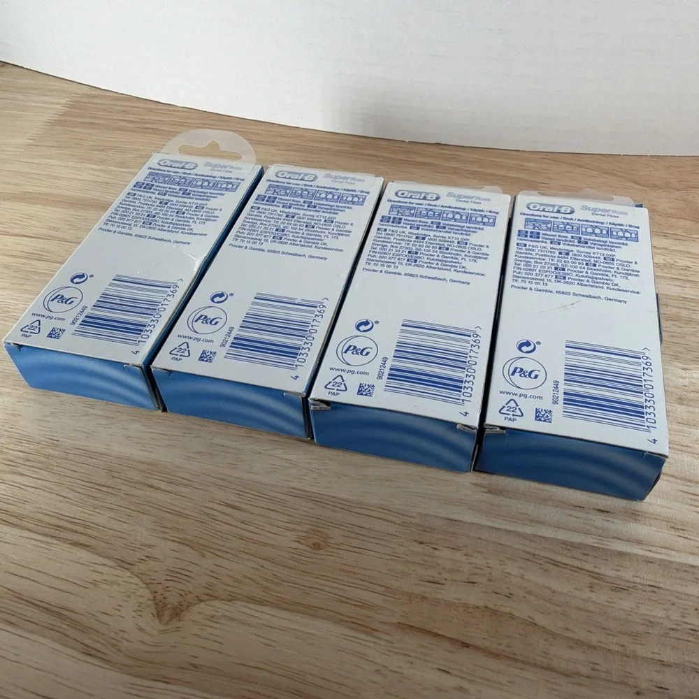 Oral-B Super Floss 50 Pre-Cut Dental Floss Strands Lot Of 5 Packs New Sealed